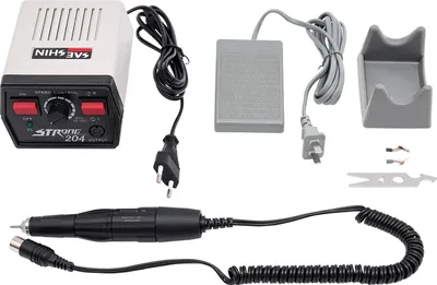 Image de Micromoteur électrique - Perceuse et polisseuse de table - 65 W - 35 000 tr/min - 230 V - 10,8 × 13,5 × 7,6 cm - Jaune