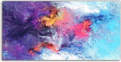 Produktbild von Coloray Spritzschutz aus Glas 120x60  Wandkunst Küchenrückwand Futuristische Wolken Farbe Spritzer