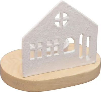 Immagine prodotto di Portacandele decorazione casa soggiorno metallo bianco 10 cm