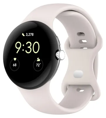 Produktbild von Smartwatch Armband Silikon Google Pixel Watch 4 / 3 45mm Butterfly-Schnalle Band