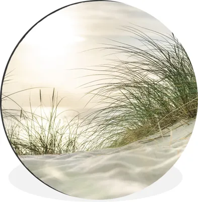 Produktbild von MuchoWow® Aluminium Wandkreis Dünen - Watteninseln - Wasser Ø 30 cm Wanddeko Modern Wohnzimmer - Wand Bild - Wohnzimmer - Runde Bilder - Alubilder - Kunst für zu Hause - Aluminium - Wanddekoration