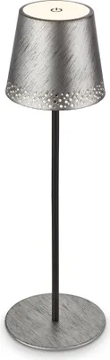 Immagine prodotto di Lampada da tavolo LED a batteria Lampada da tavolo regolabile in altezza IP44 argento RGB interno esterno