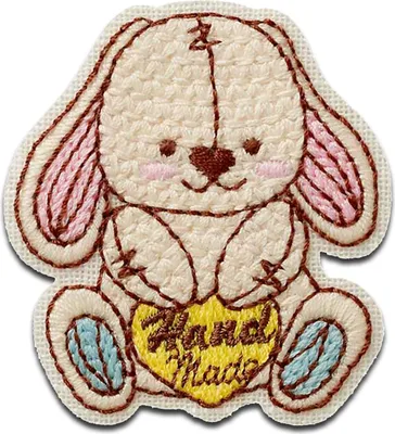 Produktbild von Mono-Quick Hase Handmade Tier - Aufnäher, Bügelbild, Aufbügler, Applikationen, Patches, Flicken, zum aufbügeln, Größe: 5 x 4,5 cm