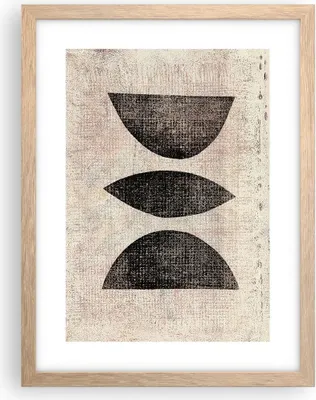 Produktbild von Gerahmtes Poster - Rahmen in heller Eiche - Form Figuren Geometrisch - 30x40 cm - Wand Bild - Wanddeko - Wandbilder - Kunstposter - Wandposter - Bilderrahmen - Bilder - Kunstdruck - P2NPA30x40-5099