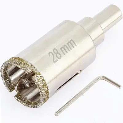 Produktbild von Lochsäge 1 1/8 Zoll Diamant-Lochsäge mit Führungsbohrer, 1 1/8 Zoll Fliesenbohrer für Granit, Keramik, Porzellanfliesen, Marmor, Glas, Steine