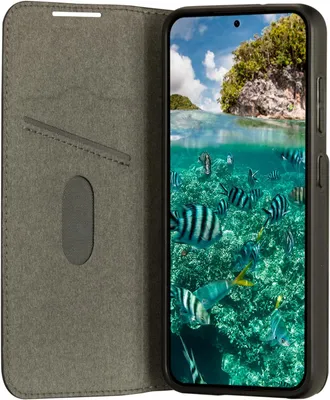 Zdjęcie produktu dla DBRAMANTE1928, Etui folio do Samsung Galaxy S23 5G model Oslo wykonane ze skóry z uchwytem na karty, czarne