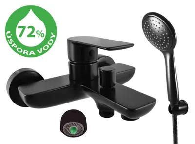 Zdjęcie produktu dla Bateria wannowa RAV Slezák VLTAVA ECO czarna VTE454.5/1CMAT