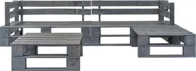 Obrázek produktu pro vidaXL 4dílná zahradní sedací souprava Pallet Wood Grey