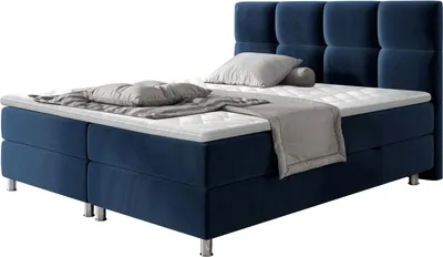 Produktbild von MIRJAN24 Boxspringbett Dave, Stilvoll Doppelbett mit zwei Bettkästen, Matratze und Topper (Farbe: Fresh 11, Größe: 180x200 cm)