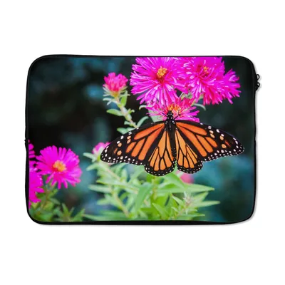 Produktbild von MuchoWow® Laptop Hülle 14 ZollSchmetterling - Botanisch - Blume Laptoptasche - Laptoptasche - Stoßsicher - Schutzhaube