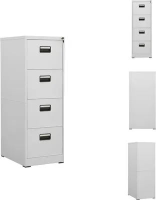 Produktbild von vidaXL Aktenschrank Hellgrau 46x62x133 cm Stahl -  Aktenschränke