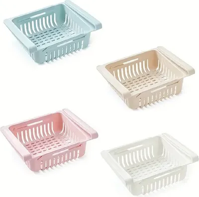 Obrázok produktu pre Organizér do chladničky, výsuvná zásuvka, úložný box (4 ks) - FRIGIBOX