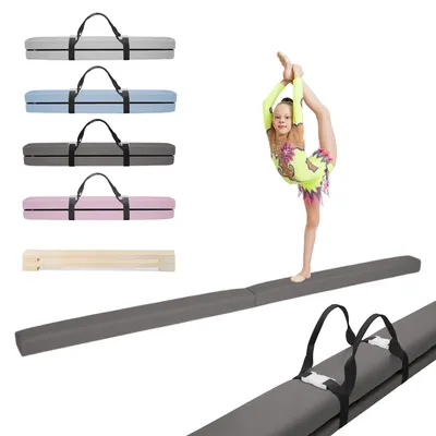 Image de MAMOI® poutre d'équilibre pour la maison, poutre d'équilibre pour enfants, poutre de gymnastique pliable, agrès de gymnastique d'intérieur, équilibre et poutre de gymnastique, Gymnastic bar
