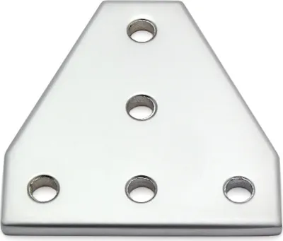 Produktbild von Verbinderplatte - T - Alu vernickelt 60x60