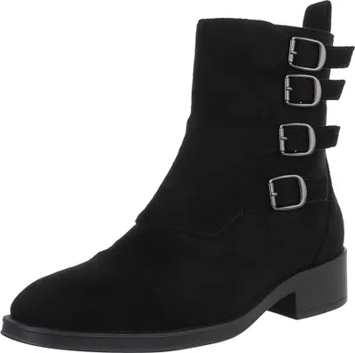 Produktbild von Ital-Design Damen Stiefeletten Western- & Bikerboots Leicht gefüttert Wildlederoptik Flache Stiefeletten 88489478 Schwarz Gr.  37