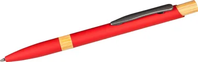 Produktbild von Kugelschreiber / aus Metall / mit gummierter Oberfläche / Farbe: rot