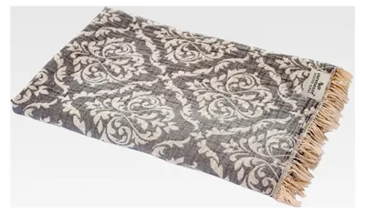 Produktbild von Jacquard Hamamtuch Barock 90 x 175 cm grau