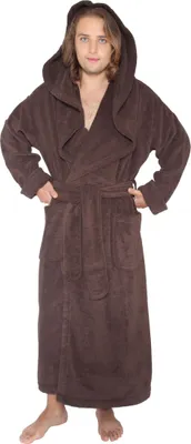 Produktbild von Arus Luxus Bademantel Monk für Damen und Herren, Farbe:Kastanie, Größe:M