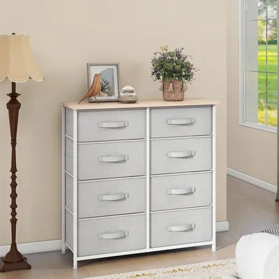 Produktbild von BALCONERA Schubladenschränke, Kommode Aufbewahrungskommode (Moderner Stil) – Schrank mit 8 Stoffschubladen, Ideal für Schlafzimmer, Wohnzimmer & Flur