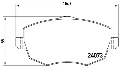 Produktbild von Brembo Bremsbelagsatz, Scheibenbremse Vorderachse P 23 094