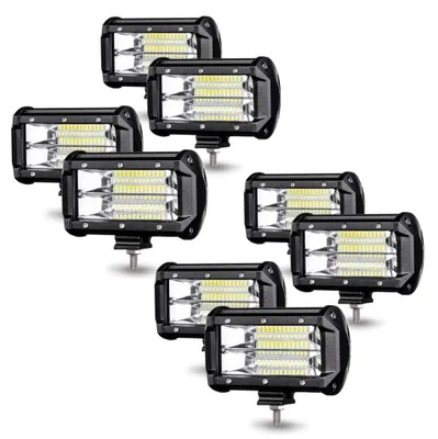 Produktbild von UISEBRT 8 x 72W LED Arbeitsscheinwerfer LED Zusatzscheinwerfer Offroad Scheinwerfer 10800LM 10-30V 6000K Wasserdicht IP67 Arbeitslicht