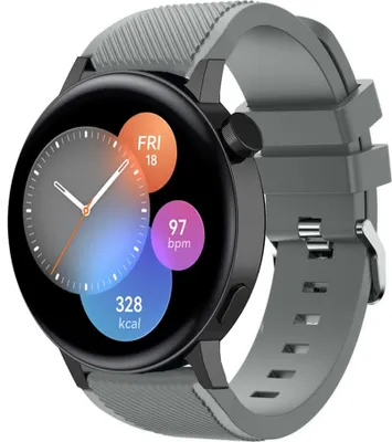 Produktbild von Strap-it Huawei Watch GT 3 42mm Silikonarmband (Grau)