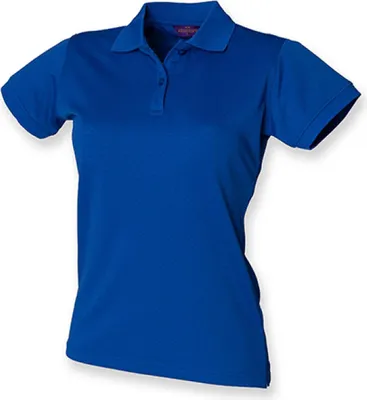 Produktbild von Henbury H476 | Damen Coolplus Wicking Polo Shirt / Mikro-Piqué - Farbe: Royal - Größe: 3XL