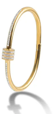 Produktbild von Atemberaubendes massives Armband mit Kristallen MCB250395G