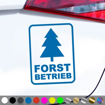 Produktbild von PantherPixel Forstbetrieb Aufkleber Forstwirt Forstarbeiten Sticker Auto Geschenkidee Farbe Blau