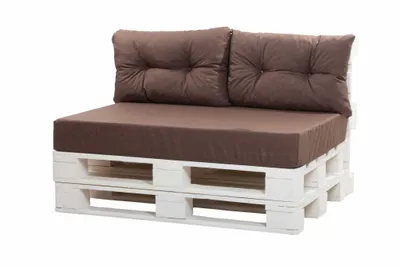 Obrázek produktu pro Polštářek na palety 120x80x40cm, Hnědý zahradní polštář, sada zahradních polštářů, sada polštářů na palety, polštář na europaletu
