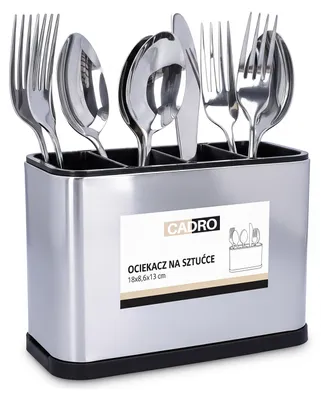 Produktbild von Besteckabtropfkorb Edelstahl Küchenorganizer Silber 4 Fächer