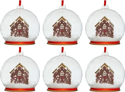 Image de ATMOSPHERA | Boules de Noël - Boules de Noël - Cabane dans une boule à neige - 6 pièces - Noël