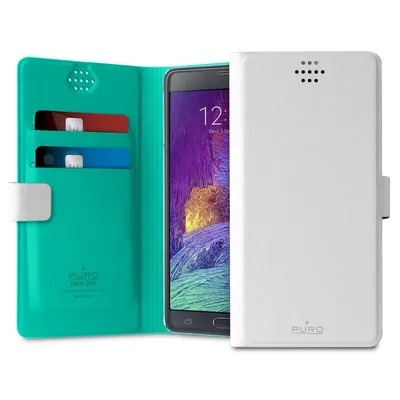 Produktbild von PURO Uniwallet Bi-Color - Universal 360 ° swivel case with card slots, size XXL (white)