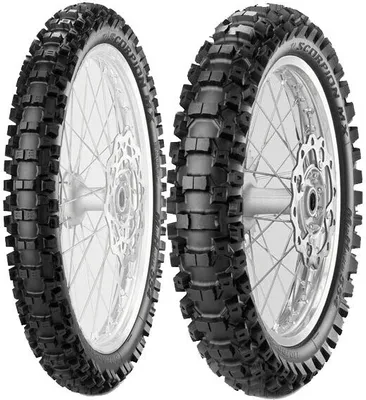 Obrázek produktu pro pár pneumatik PIRELLI 90/100-21 57M + 110/90-19 62M SCORPION MX32 MID HARD