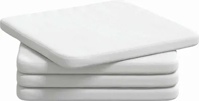 Produktbild von vidaXL Sitzkissen 4 Stück Weiß 40 x 40 x 3 cm Stoff