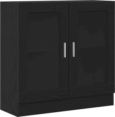Obrázek produktu pro vidaXL Knihovna černá v dubovém vzhledu 82,5 x 30,5 x 80 cm