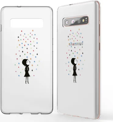 Produktbild von NALIA Hülle für Samsung Galaxy S10 Plus, Motiv Handyhülle Silikon Case Cover Colorful Rain