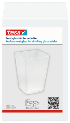 Produktbild von TESA 40502, Freistehender Zahnbürstenhalter, Glas, Weiß, Saugnapf, 70 mm, 70 mm
