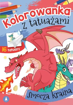 Produktbild von Malbuch mit Tattoos. Drachenland