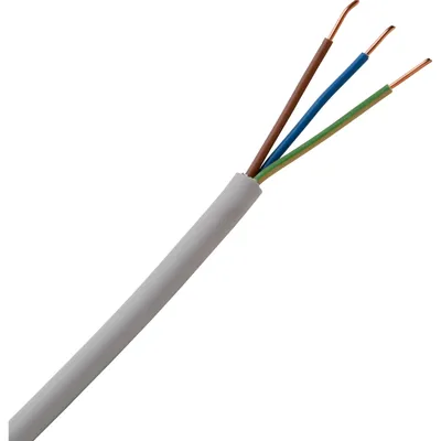 Produktbild von NYM-J 3x1,5 >10< Ring, Mantelleitung , farbliche Adern, PVC, grau