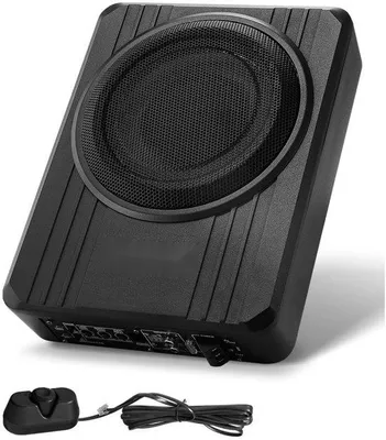 Produktbild von Untersitz-Auto-Subwoofer 400W - Schlankes Aktives Subwoofer-System 203mm - Leistungsstarker Bassverstärker für Autos