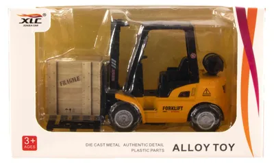 Immagine prodotto di Carrello elevatore giocattolo in metallo pressofuso, 13,5 cm, con grande cassone, per bambini dai 3 anni in su