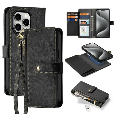 Imagen del producto de Funda de cuero Dux Ducis para iPhone 15 Pro, color