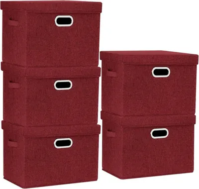 Immagine prodotto di TYEERS Contenitore grande con coperchio 5 pezzi 44x30x29 cm Vino rosso