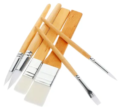 Produktbild von 6 Stück Acrylpinsel für Öl-, Acryl- und Aquarellmalerei