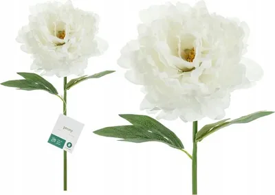 Immagine prodotto di Fiore artificiale peonia bianca decorazione centrotavola comunione 35 cm