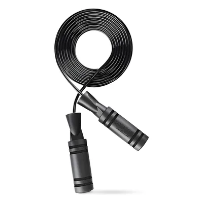 Produktbild von 4FIZJO Jump Rope BASIC, Springseil aus PVC, mit Kugellagern, verstellbar, 280 cm, für Cardio-Training und Fitness, schwarz