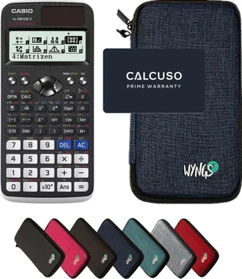 Produktbild von Casio fx-991DE X Classwiz inkl. WYNGS Schutztasche Blau - Wissenschaftlicher Taschenrechner - Basic Set