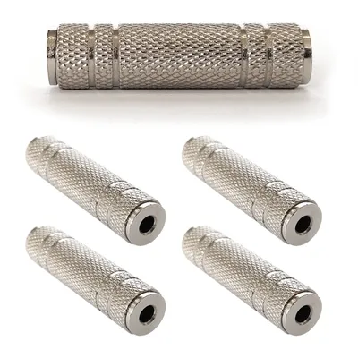 Produktbild von 4x Audio Kupplung Klinke 3,5mm Stereo Metall Audioadapter Klinkenverbinder Buchse