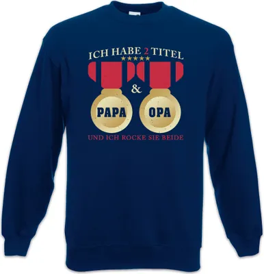 Produktbild von Urban Backwoods Bester Opa & Papa, Sweatshirt, Farbe: Navy, Größe: 3XL
